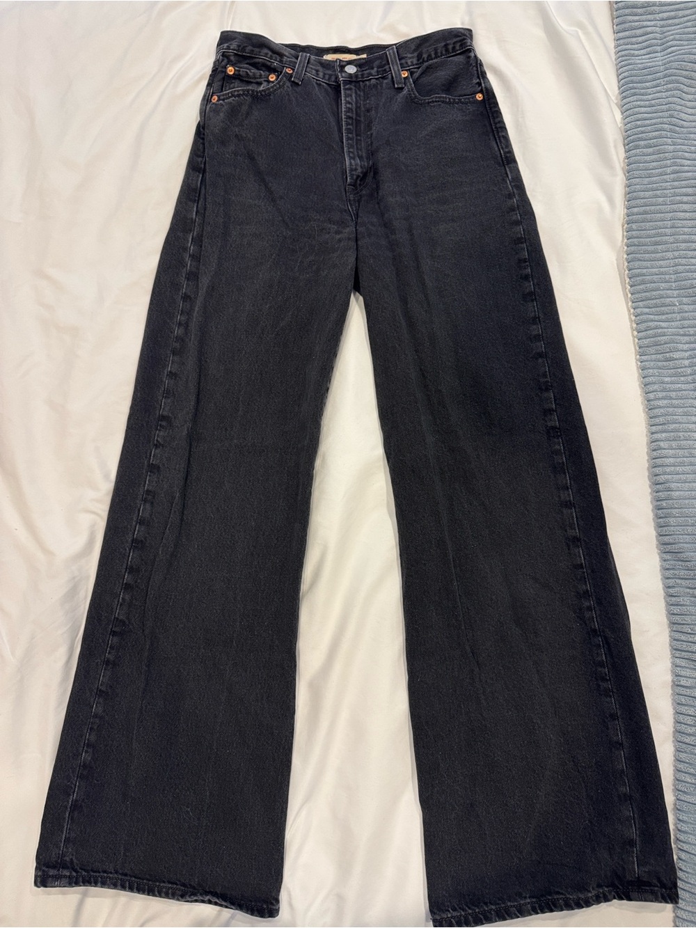 Levi's Black Wide-Leg High-Rise Jeans (34” Inseam)
